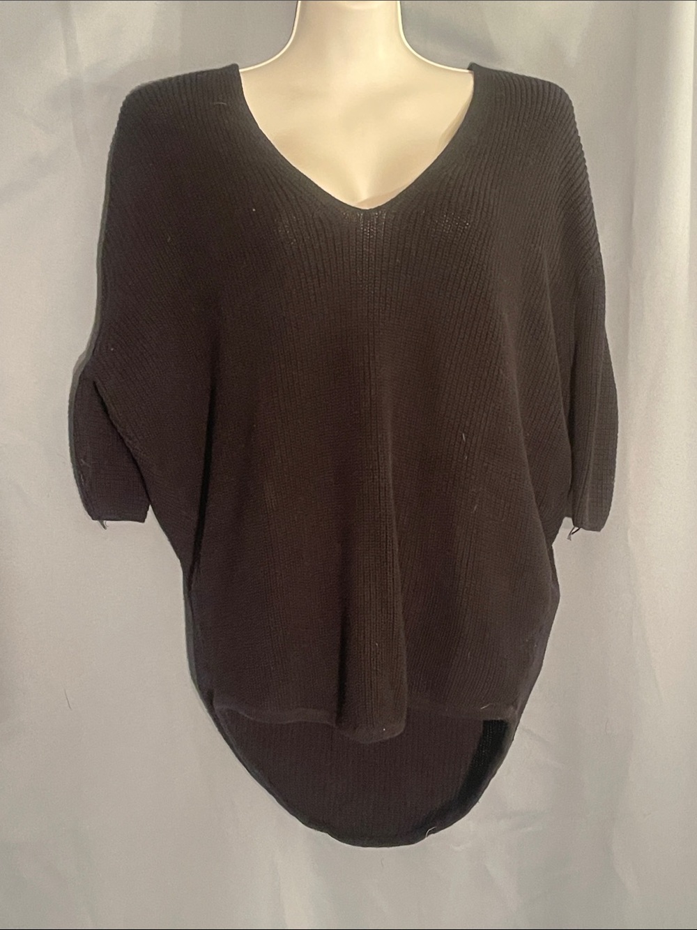 Express Black V-Neck Oversized Sweater